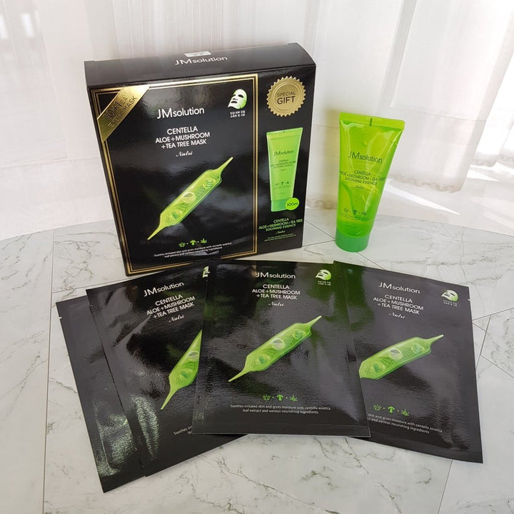 Centella Aloe+Mushroom+Tea Tree Mask Nutri Set 30ml*11ea+100ml