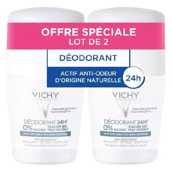 24H Dry Touch Deodorant Sensitive Skin 50ml (Pack of 2)