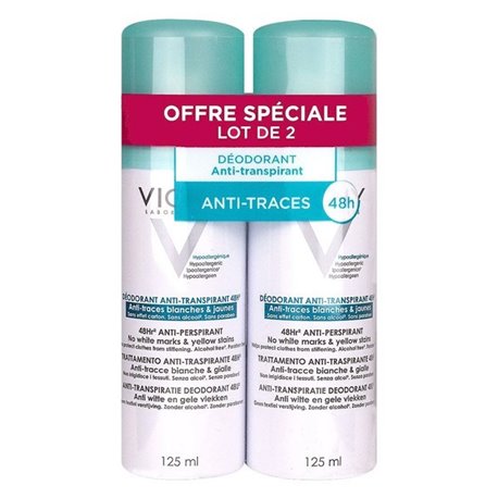 Anti-Trace, antiperspirant deodorant aerosol 125 ml (Pack of 2)