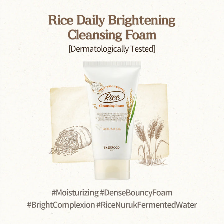 RICE DAILY BRIGHTENING CLEANSING FOAM 150ml