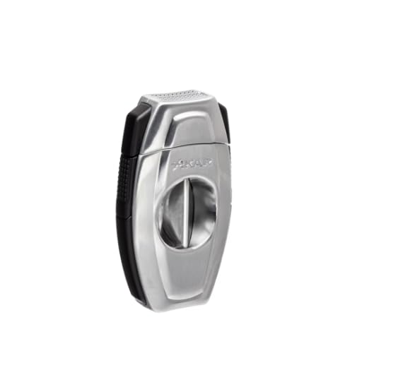 Xikar Flip Dual Cigar Cutter, Brushed Chrome
