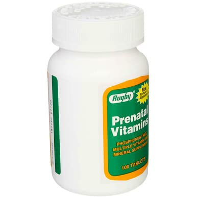 RUGBY LABORATORIES Prenatal Vitamins, 100 Count