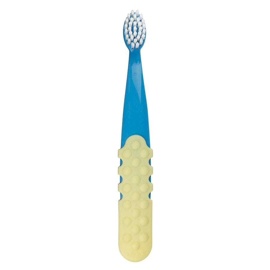 RADIUS Totz Plus Brush Kids Toothbrush, Blue Yellow, Pack of 1