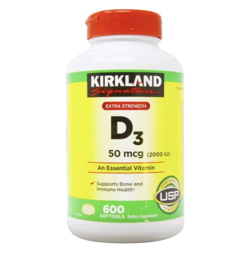 Kirkland Signature Vitamin D3, 2000 IU, 600 Count