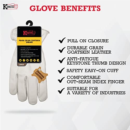 Kinco Unlined Goatskin Drivers Gloves, X-Large