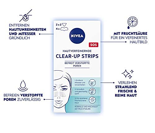 NIVEA Clear-Up Strips, Nose and Forehead Chin