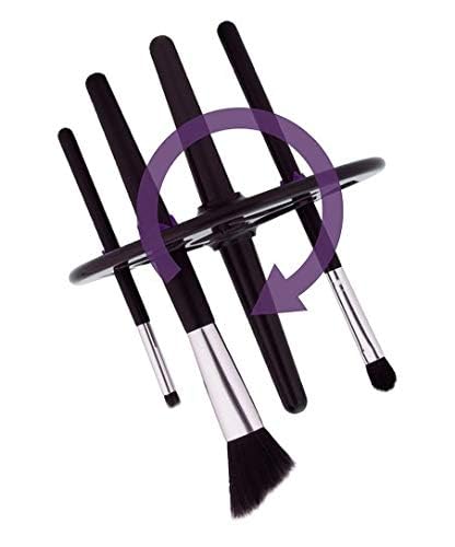 Denco Flip To Dry Brush Organizer And Drying Rack, Black