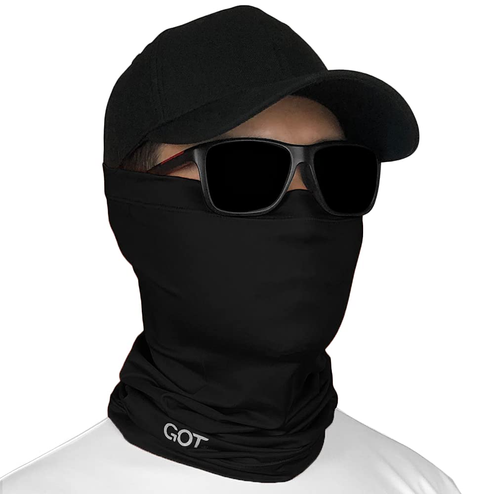 GOT Sports Fishing Gaiter Mask, Midnight Black, One Size
