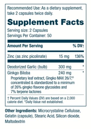 Arches Tinnitus Formulas, Ginkgo Max 26/7, 100 Count