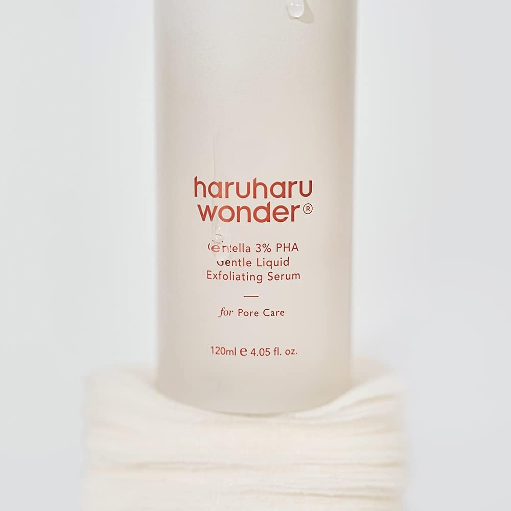 HARUHARU Wonder Centella 3% PHA Gentle Liquid Exfoliating Serum, 4.06 fl oz