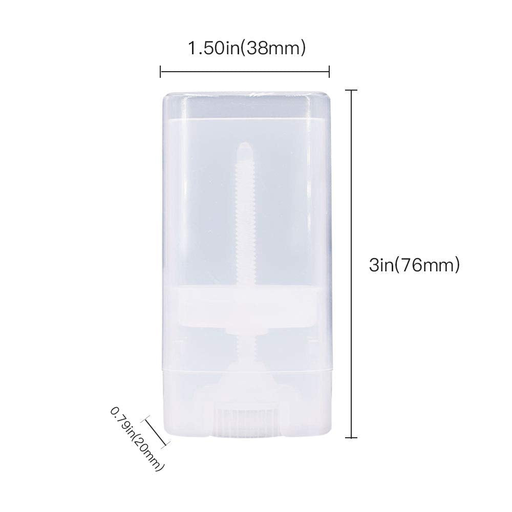 Healthcom Empty Deodorant Containers, Clear, 15 ml, 15 Count