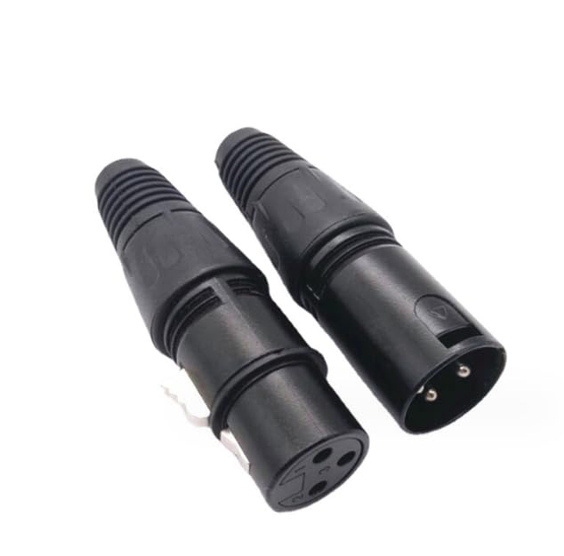 SAHENITEANA XLR Solder Connector, 5 Male and 5 Female, 10 Count