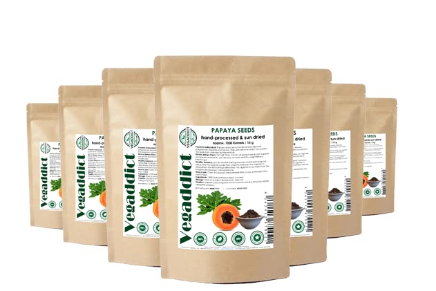 Vegaddict Sun Dried Papaya Seeds, 1000 Count