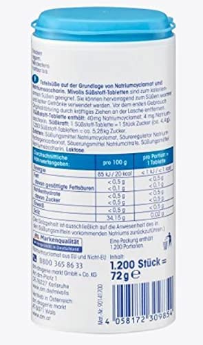 Mivolis Sweetener Tablets, 1200 Count