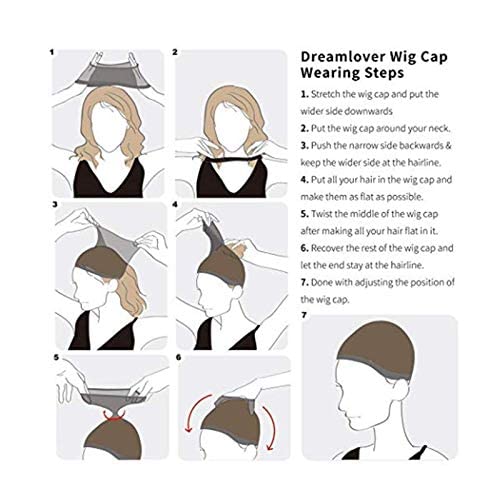 Wig Cap, Black, 1 Count