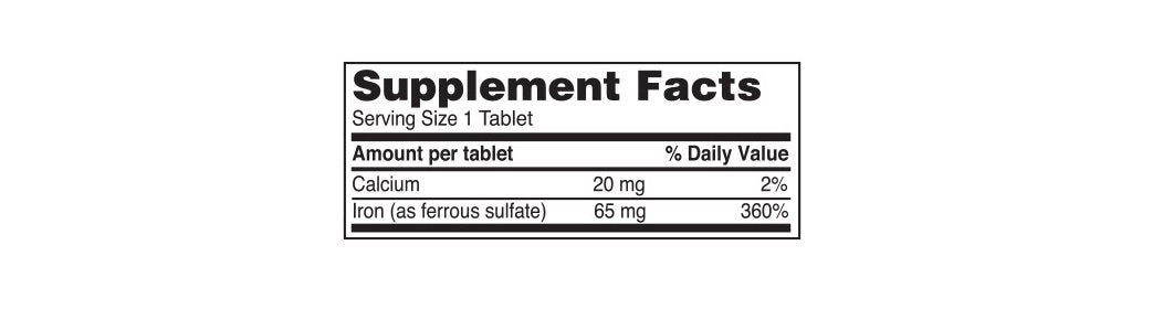 Reliable-1 Laboratories Ferrous Sulfate Tablets, 325 mg, 55 Count, Pack of 5