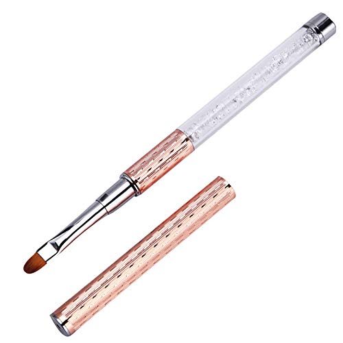 WOKOTO Acrylic Nail Brush, Rose Gold, 1 Count