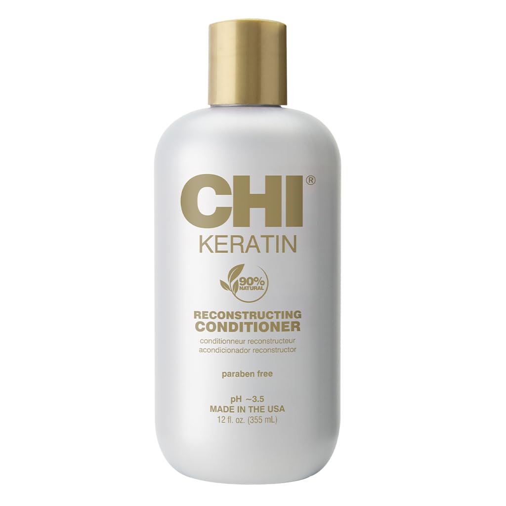 CHI Keratin Reconstructing Conditioner, White, 12 fl oz