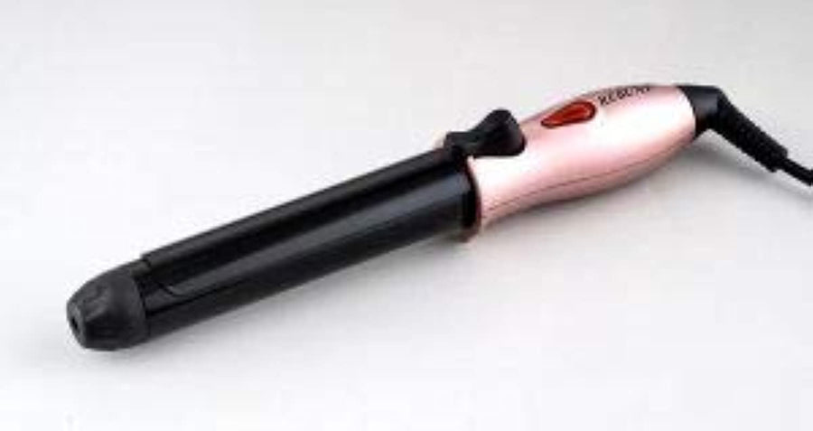 REBUNE RE-2074 Electric Hair Curler Wand, Black/Pink