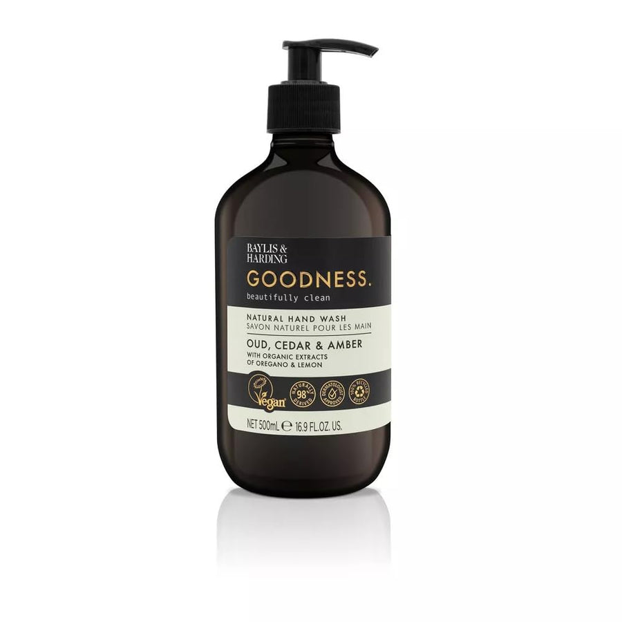 Baylis & Harding Liquid Hand Soap Wash, Oud Cedar & Amber, 500 ml