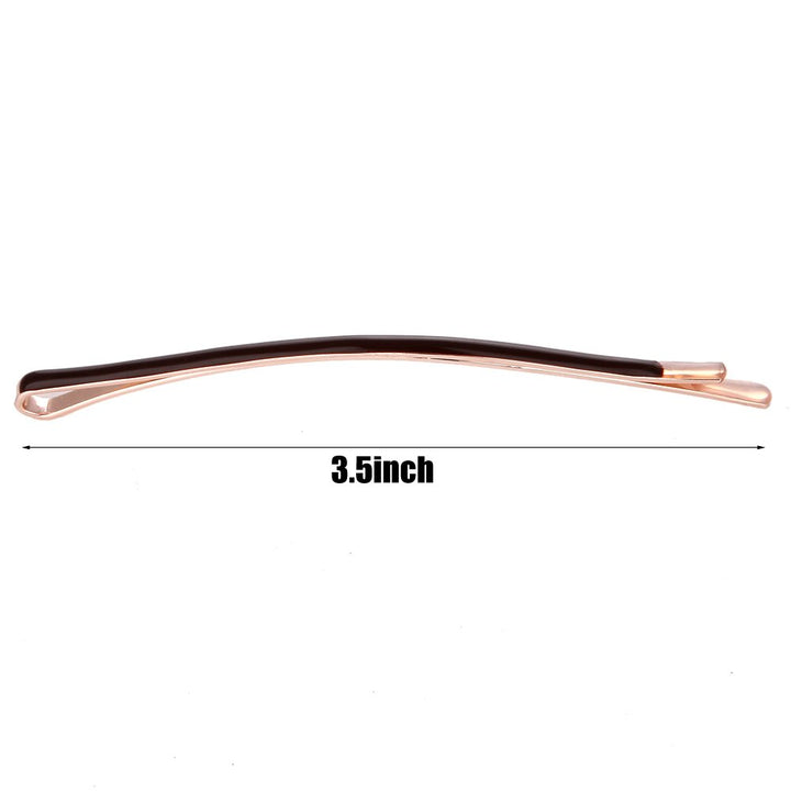 LONEEDY Curved Jumbo Bobby Pins, Brown, 10 Count