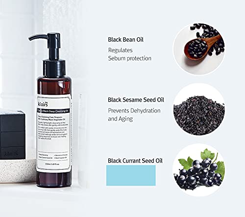 DearKlairs Gentle Black Cleansing Oil, 5.07 fl oz