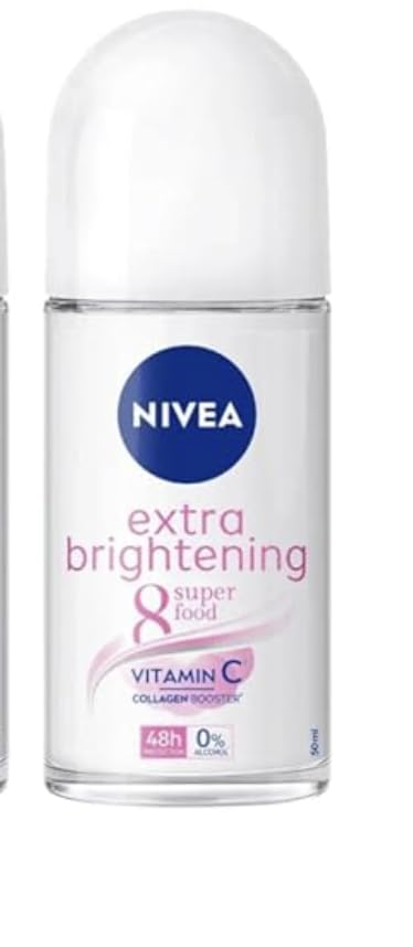 NIVEA Underarm Roll-On Deodorant, Vitamin C Collagen Booster, 50 ml, Pack of 2