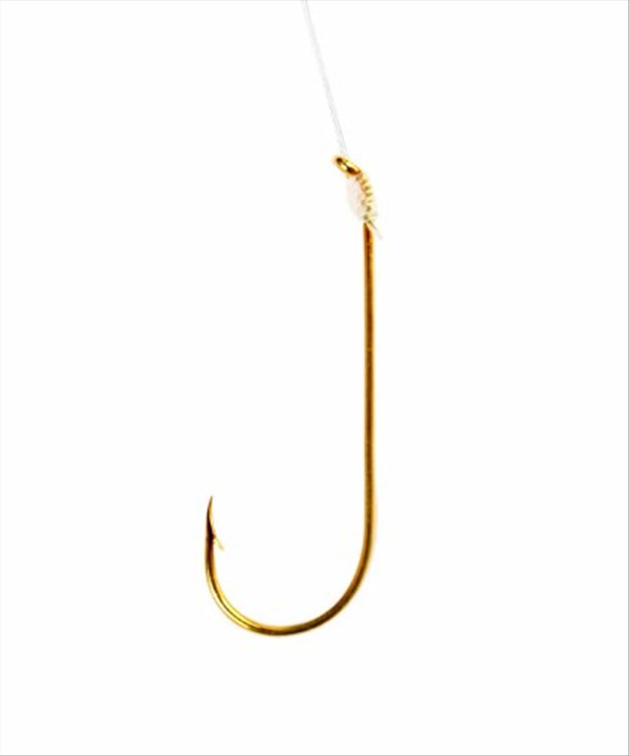 Eagle Claw Aberdeen Light Wire Snell Fishing Hook, Gold, 6 Count