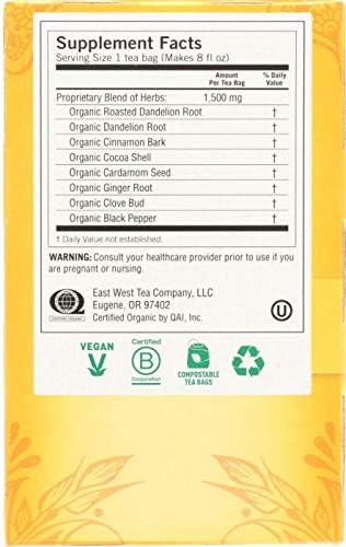 Yogi Tea, Roasted Dandelion Spice DeTox Tea, Caffeine Free, 6 Count, Pack of 6
