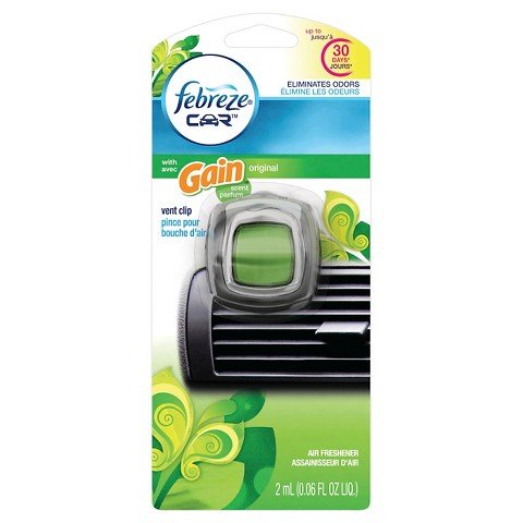 Febreze Car Air Freshener, Gain Original Scent, 0.06 fl oz