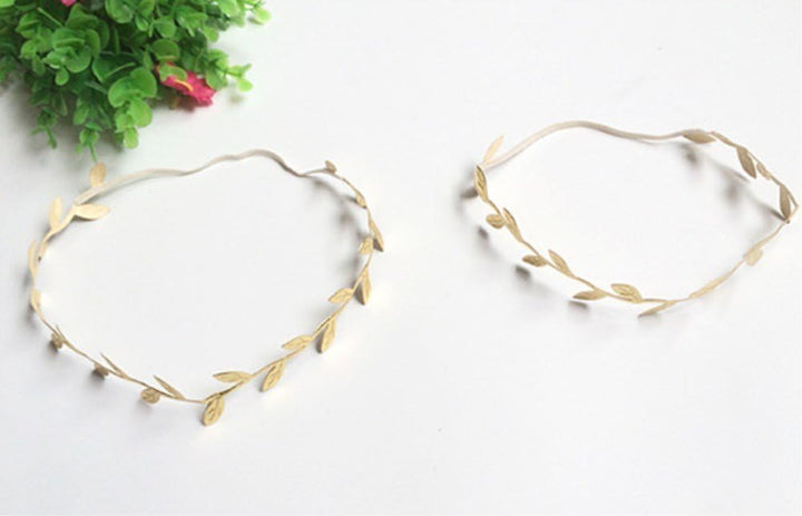 yueton Leaf Headbands, Gold and Silver, 4 Count