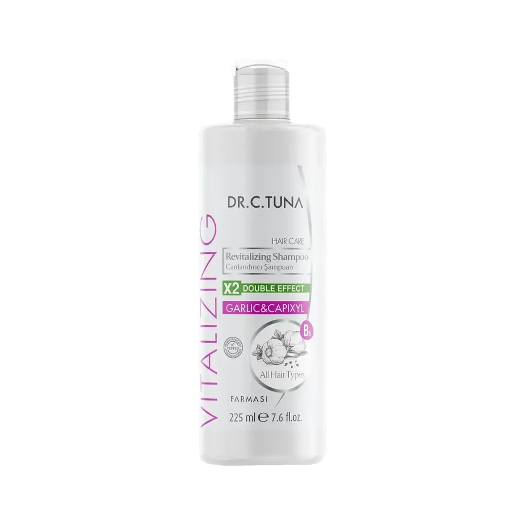 FARMASi Dr. C. Tuna Vitalizing Garlic Shampoo And Capixyl, 7.6 oz