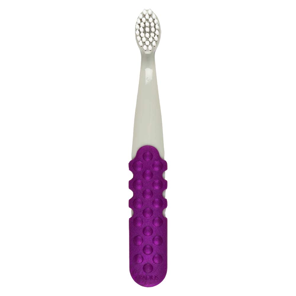 RADIUS Totz Plus Kids Toothbrush, Purple Grey, 1 Count