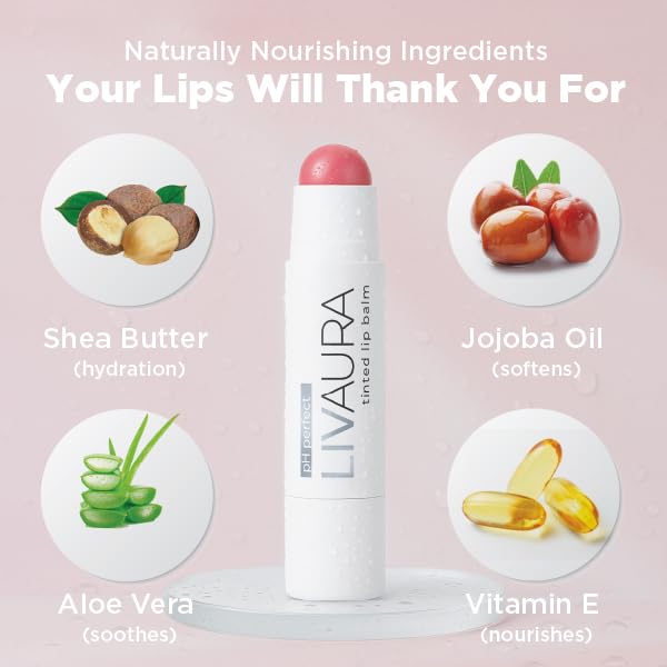LIVAURA Tinted Lip Balm, Rose Gold