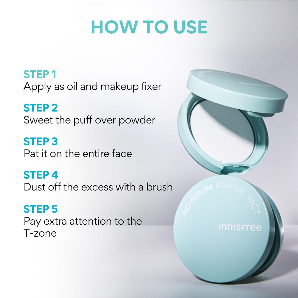 innisfree No Sebum Mineral Pact Plus, 1 Count