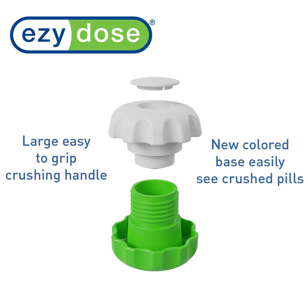 EZY DOSE Pill Crusher and Grinder, Green, Large