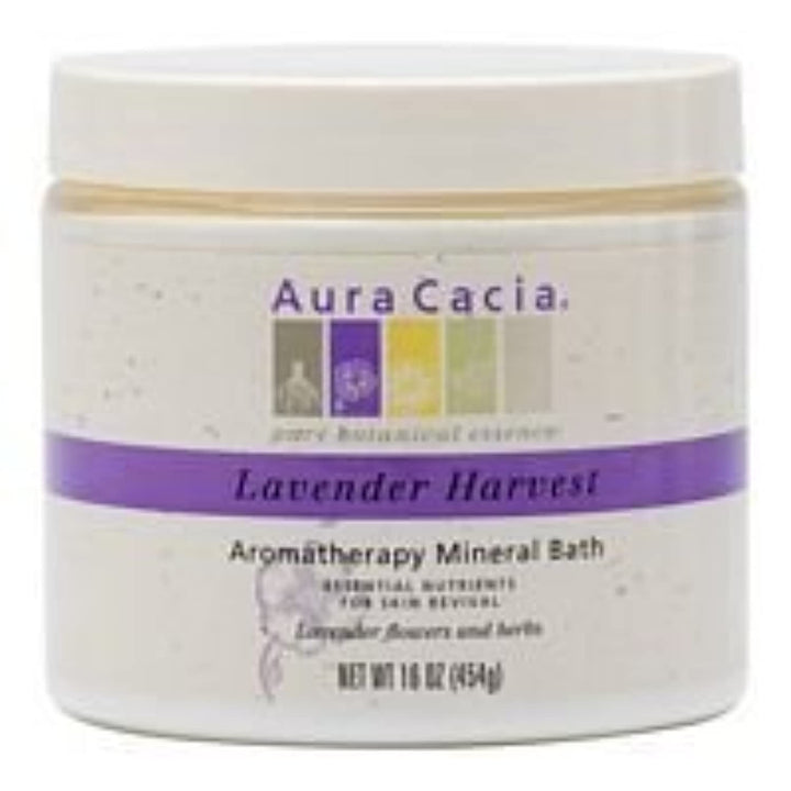 Aura Cacia Aromatherapy Mineral Bath, Lavender Fields, 16 oz