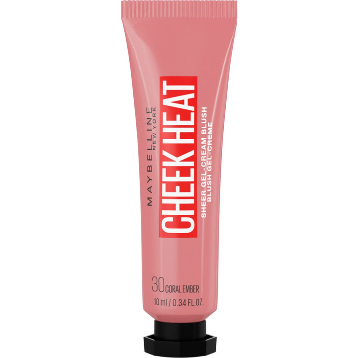Maybelline New York Cheek Heat Sheer Gel-Cream Blush, Coral Ember