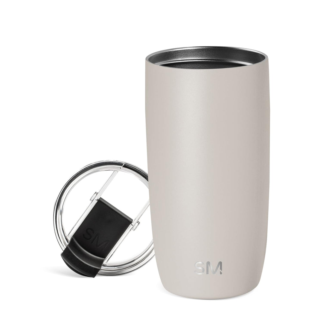 Simple Modern Travel Coffee Mug Tumbler with Flip Lid, Almond Birch, 16 oz