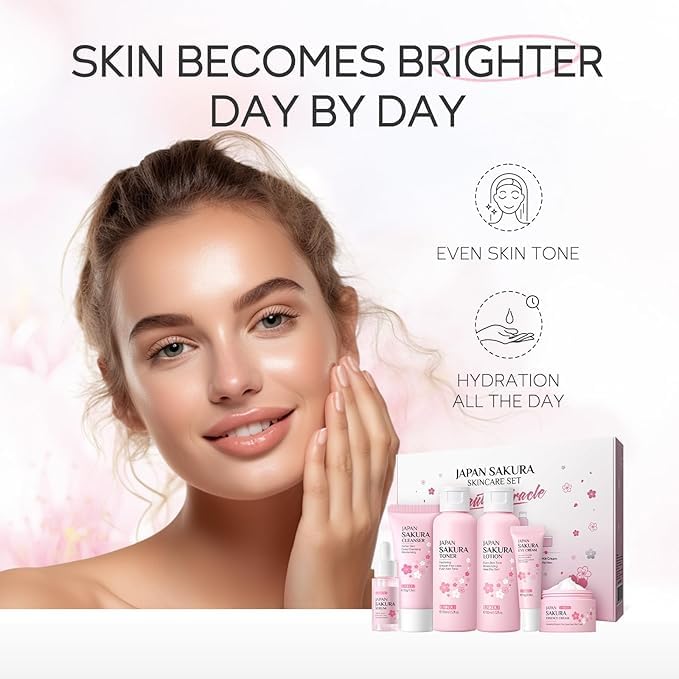 LAIKOU Sakura Skincare Set, 6 Count