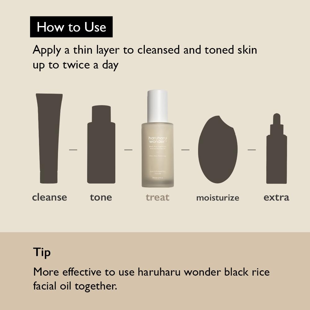 Haru Haru Wonder Black Rice Hyaluronic Anti-Wrinkle Serum, 1.6 fl oz