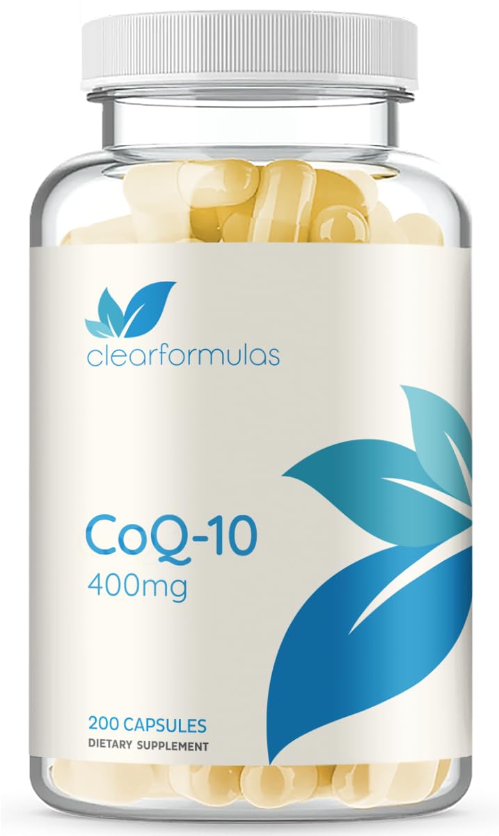 Clear Formulas CoQ10 Ubiquinone Capsules, 400 mg, 100 Count