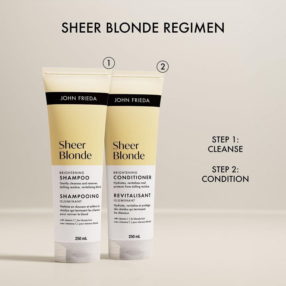 John Frieda Sheer Blonde Highlight Activating Moisturising Shampoo, 250 ml