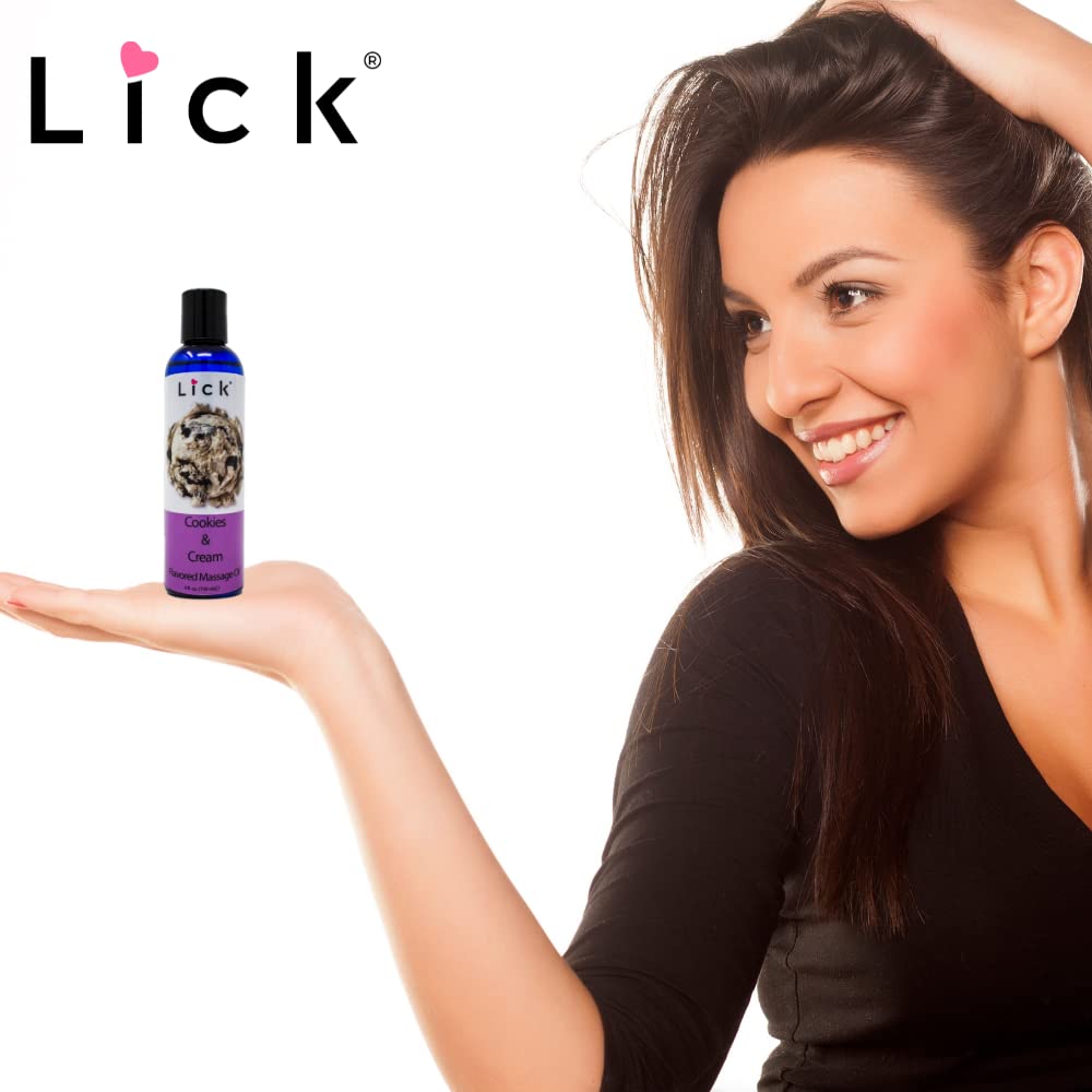 LICK Cookies and Cream Massage Oil, 4 fl oz