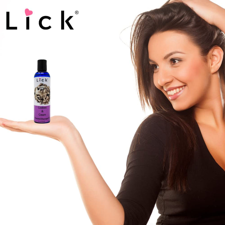 LICK Cookies and Cream Massage Oil, 4 fl oz