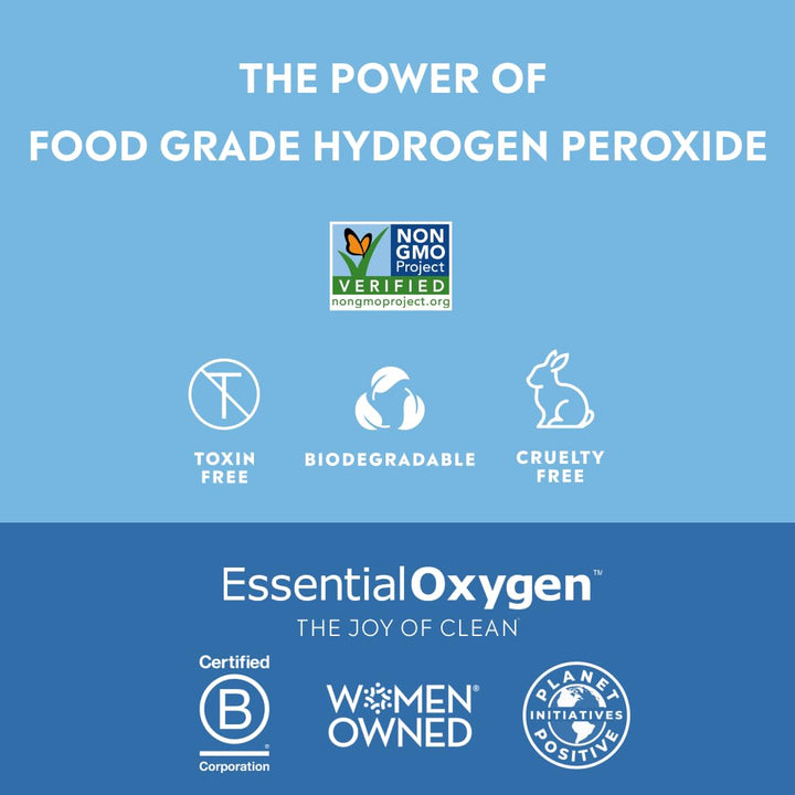 Essential Oxygen Food Grade Hydrogen Peroxide, 3%, 16 oz