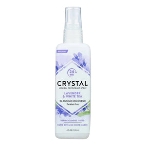 Crystal Essence Body Spray, Lavender and White Tea, 4 oz
