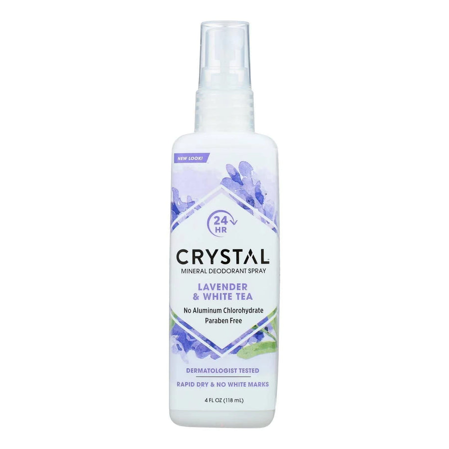 Crystal Essence Body Spray, Lavender and White Tea, 4 oz