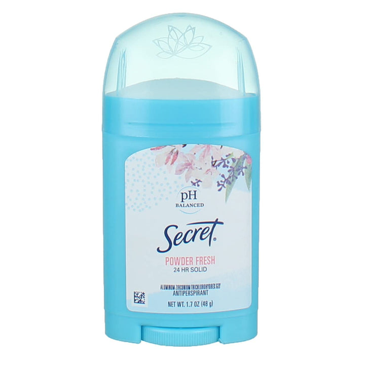 Secret Anti-Perspirant Deodorant Solid, Powder Fresh, 1.7 oz, Pack of 3