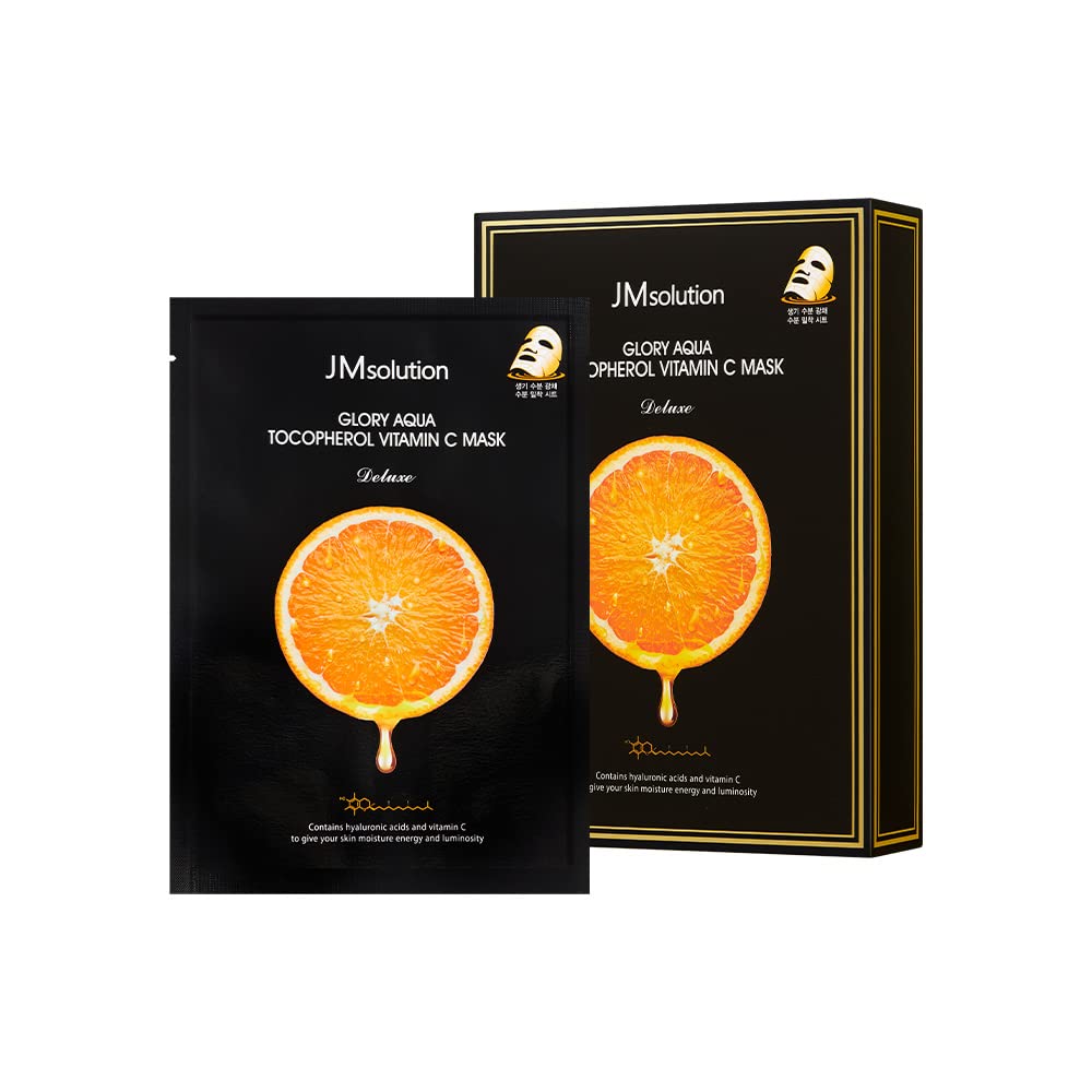 JM Solution Glory Aqua Tocopherol Vitamin C Mask, 10 Count